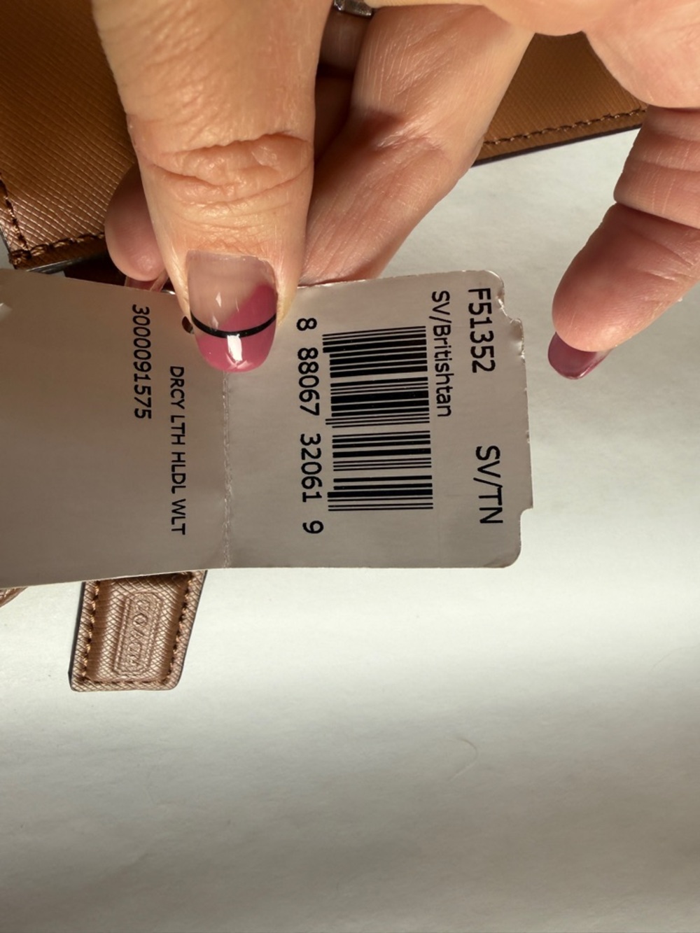 Coach Tan Leather Wristlet - Picture 6 of 7